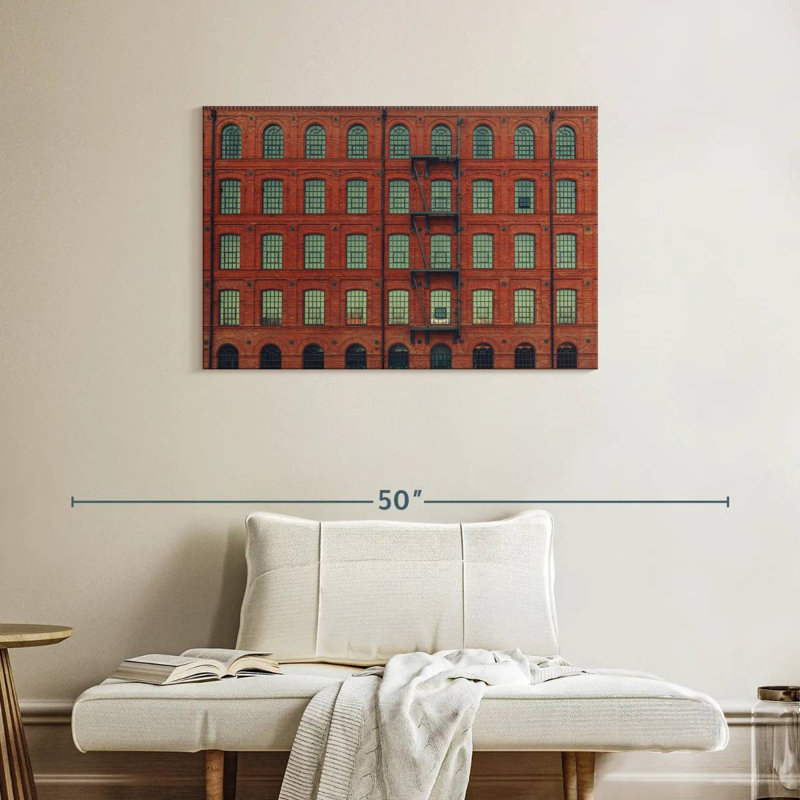 Lilie Red Building, 24" H x 36" W