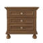 Table de chevet 26 po en bois massif classique à 2 tiroirs avec pieds à colonnes romaines, assemblage minimal requis, brun clair-2075970249