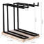 Metal Tabletop Wine Glass Rack in Black/Dark Brown-874150073