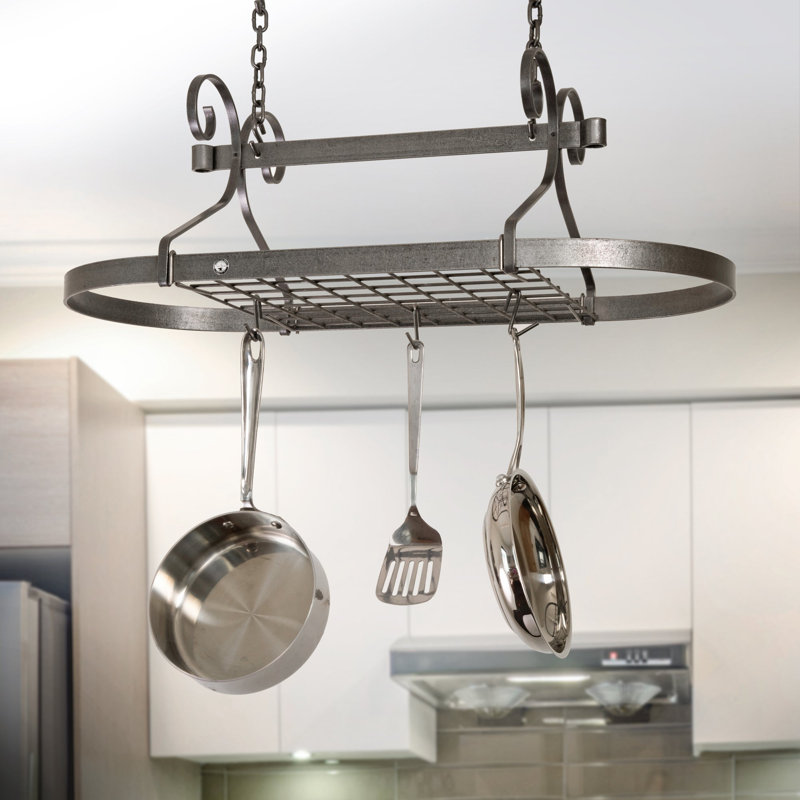 Handcrafted Scrolled Oval Rack with 12 Hooks