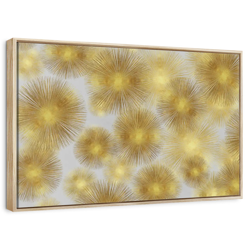 Sunburst Cluster, Cadre flottant en bois naturel, 37 po x 25 po