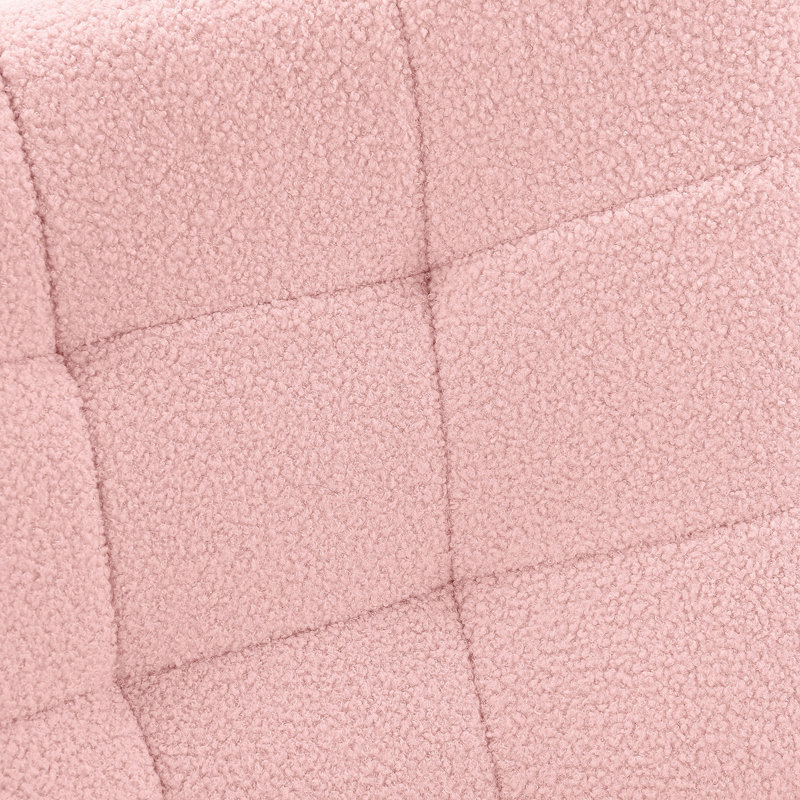 Metal Rocking Chair, Pink Teddy