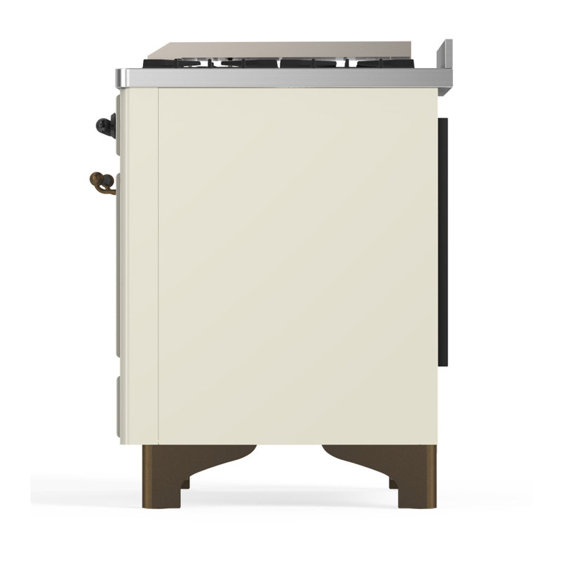Majestic III Series 60 Inch Dual Fuel Range with 7 Sealed Burners, Griddle, in Blue Grey (Liquid Propane, Burnished Trim)