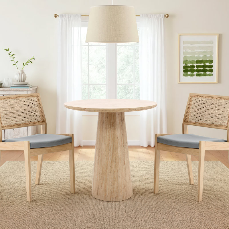 Coleman 30" Stone Pedestal Dining Table