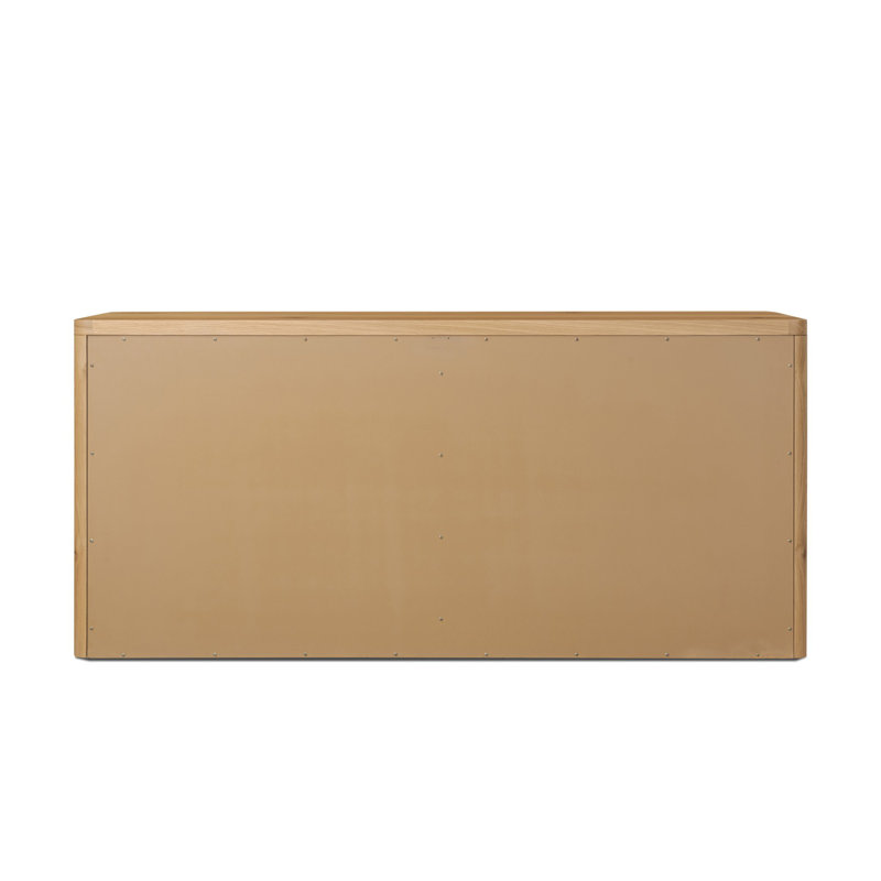 Novella 6 Drawer Dresser-Natural Oak Veneer Thick Random