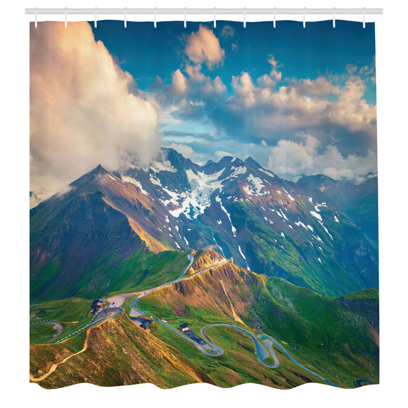 Latitude Run® Mountain Shower Curtain Grossglockner, 70" H x 69" W
