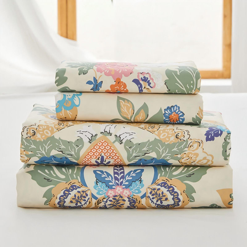 4PC Queen Size Deep Pocket Sheet Set - 100% Organic Cotton Fit 16" Mattress, Breathable Super Soft Luxury Hotel Style Bedding, Perfect Gift For Women & Men
