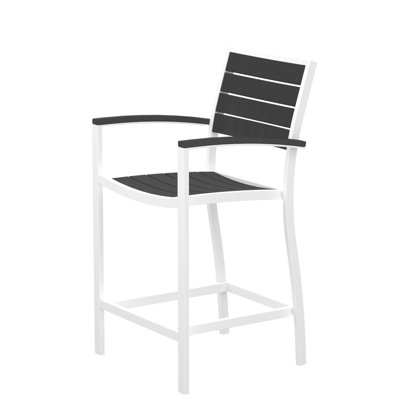 Chaise avec accoudoirs de comptoir POLYWOOD Euro
