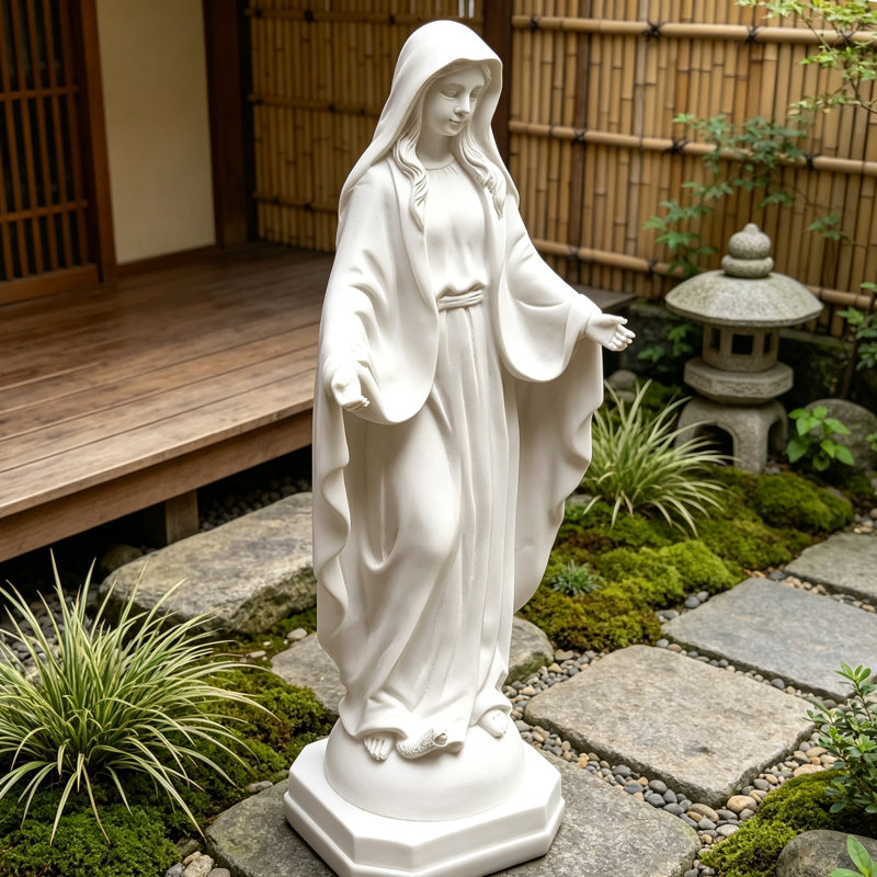 Durable Virgin Mary Outdoor Garden Statue - Weatherproof
