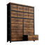 Commode 16 tiroirs pour chambre à coucher, commode haute avec tiroirs de rangement en tissu-1050114694