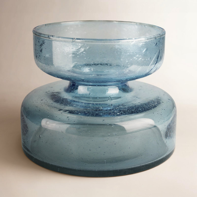 Vase en verre Jorah, Bleu