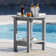 18 Inch Round Outdoor Side Table Adirondack Plastic/Resin Patio Side Table Weather Resistant End Table with Storage Shelf