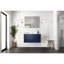 Meuble-lavabo bleu marine 36 po L x P 22 po et miroir à DEL - Option de rangement suffisante Méthode d'installation rapide Espace abondant entièrement assemblé-129909001
