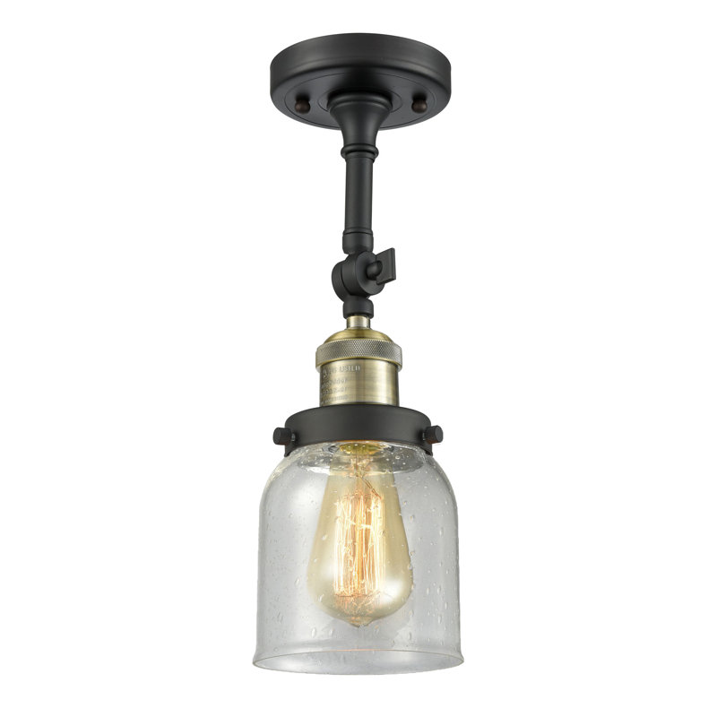 Applique murale 1 lumière 8 po Bell, Grainé, Laiton antique noir, Ampoule non incluse