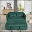 Canapé-lit convertible futon 3 en 1, petite causeuse en velours de 55 po avec 2 coussins, dossier inclinable, poches latérales pour le salon, canapé-lit-410706681