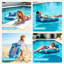 Adult Fabric Inflatable Pool Lounge Chair Float with Handles, Heavy Duty Floating Pool Chair Floaties for Summer Swimming Pool Beach Lake Party Water Fun