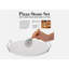 Annalyssa Pizza Stone Set 3Pc Includes Pizza Cutter & Wire Rack Multipurpose Ceramic Large
