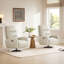 Fauteuil inclinable électrique pivotant en cuir véritable avec appui-tête électrique-1015559717