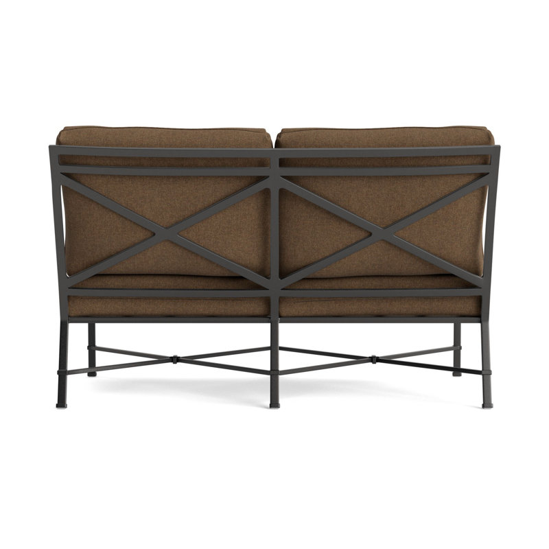 Venetian Outdoor 2 - Seat Loveseat, Fusion Moccasian, Textured Pewter