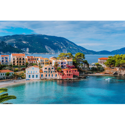 Assos Village, Kefalonia, Greece by Miniloc - Wrapped Canvas Print