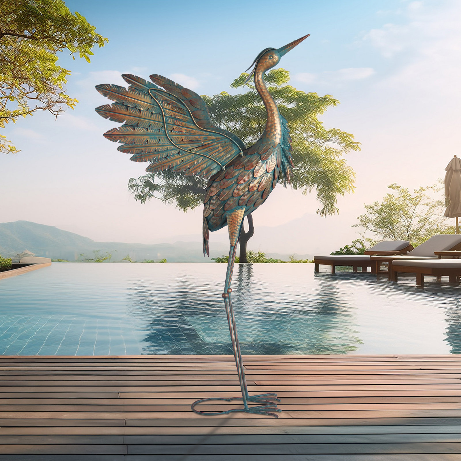 Statue De Jardin Porteuse D'eau 82 Cm, 7 Kg, Résistante Aux Intempéries - Décoration Extérieure En Résine, Style Classique