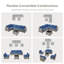 Ensemble de conversation modulaire en rotin et osier avec chaises sans accoudoirs et table basse pour 10 personnes Clute Arnoltice-1787710750
