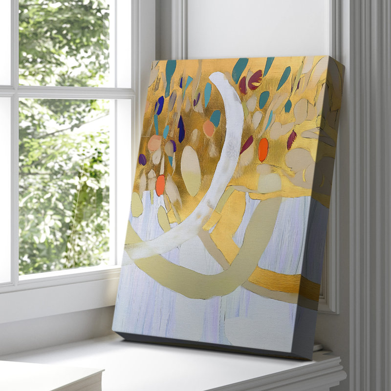 Toile tendue avec châssis abstrait XXIV - prêt à être accroché, H 48 po x l 32 po