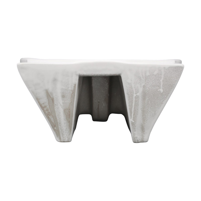 The Renovators Supply Inc. 18'' White Vitreous China Circular Bathroom Sink with Faucet and Overflow