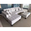 Canapé modulaire en microfibre avec repose-pieds Pritesh-1539345649-1540828727