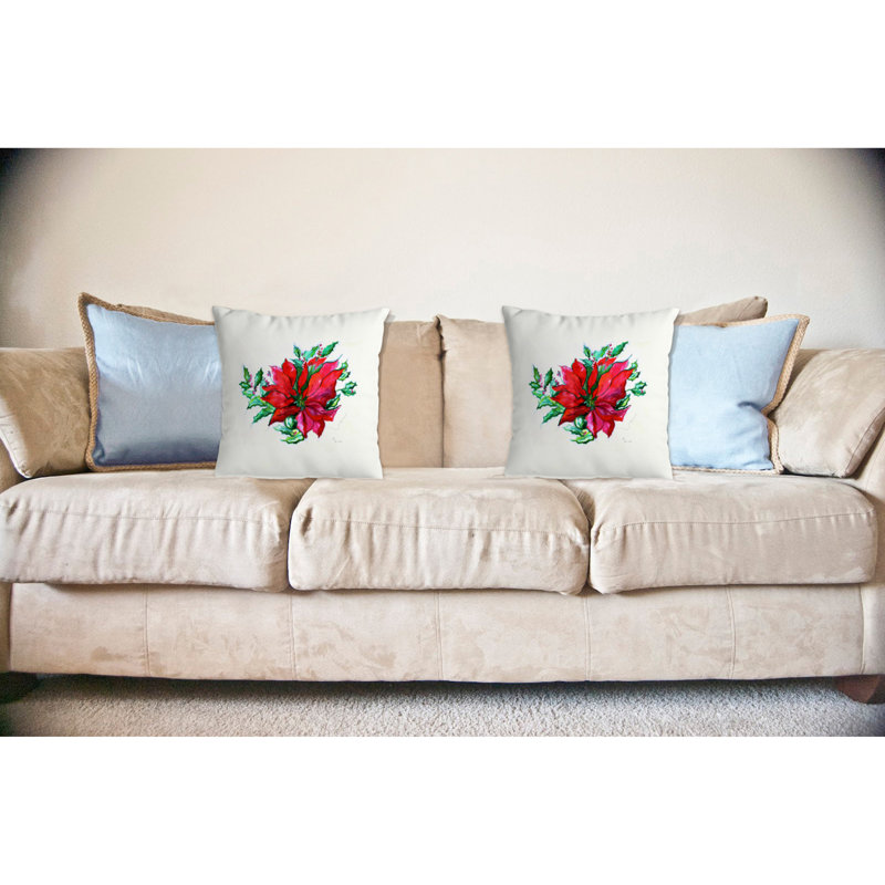 Coussin intérieur/extérieur Poinsettia