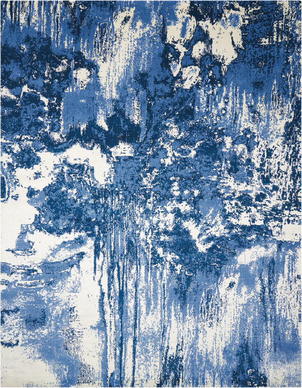Haseltine Viscose Abstract Indoor Rug, Rectangle 5'6" x 8'