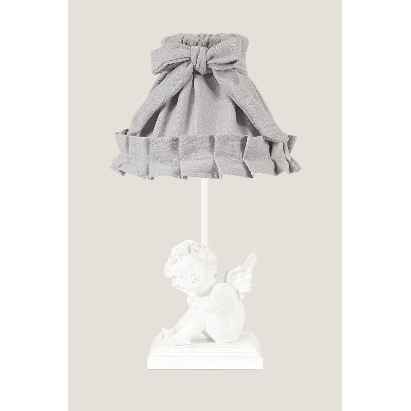 Lampe de table 16,5 po, Blanc, Gris