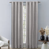 Jaronda Solid Room Darkening w/ Soft Sheen Fabric, Lined Grommet Single Double-Wide Patio Curtain Panel
