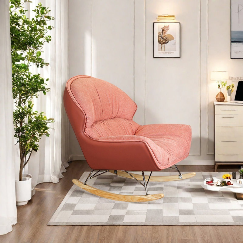 Chaise ergonomique avec tissu respirant et structure en fer, Rose
