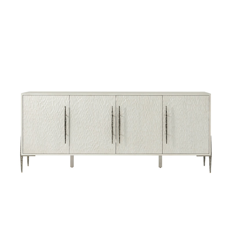 Essence 80'' White Beech and Metal Sideboard