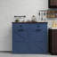 Armoire poubelle double inclinable Farmhouse Blue-366153708