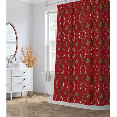 Rideau de douche Botanical Poinsettia