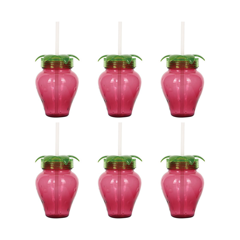 6-Piece Strawberry 21oz Tumbler