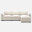Canapé modulaire en L en bois massif avec repose-pieds Velvet & Plush-763350904