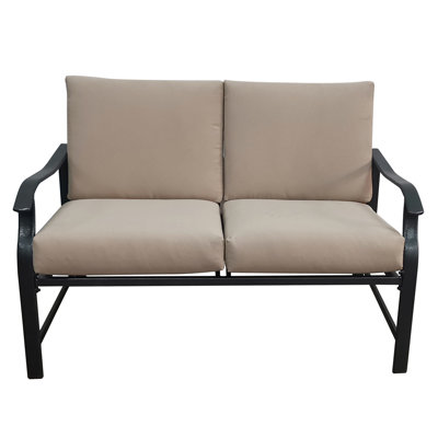 Aasen Metal Bench With Cushions