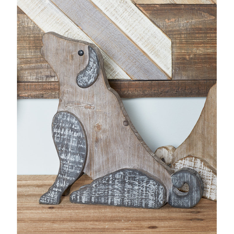 Figurine pour chien assis campagne Delran, Noir