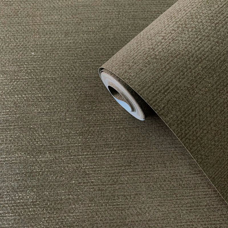 Nicely Boutique Collection Horizontal Weave 10.05m x 53cm Wallpaper Roll, Brown
