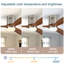 Ventilateur de plafond de 52 pouces avec lumière, 3 pales en bois de noyer massif, télécommande, moteur à courant continu réversible à 6 vitesses pour chambre à coucher, salle à manger, salon.-131302807-131302808
