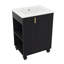 Meuble-lavabo pratique de 24 po avec lavabo - Comprend une armoire avec tablette de porte et un espace de rangement latéral ouvert-1327013722