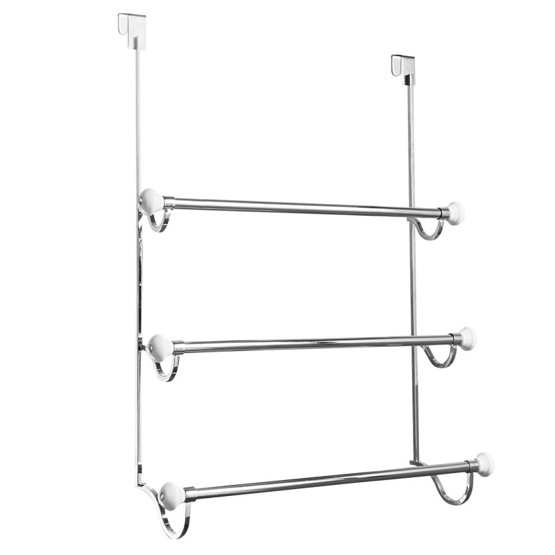 Porte-serviettes de salle de bain en métal York pour salle de bain, 4,75 po x 17,75 po x 22,5 po, chrome
