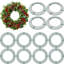 Paquet de 12 cadres de couronne en fil de métal vert de 8 pouces, anneaux de couronne soudés robustes pour la fabrication de couronnes et les projets d'artisanat, facile à emballer pour les mini couronnes, décorations de Noël et du Nouvel An-1127043406