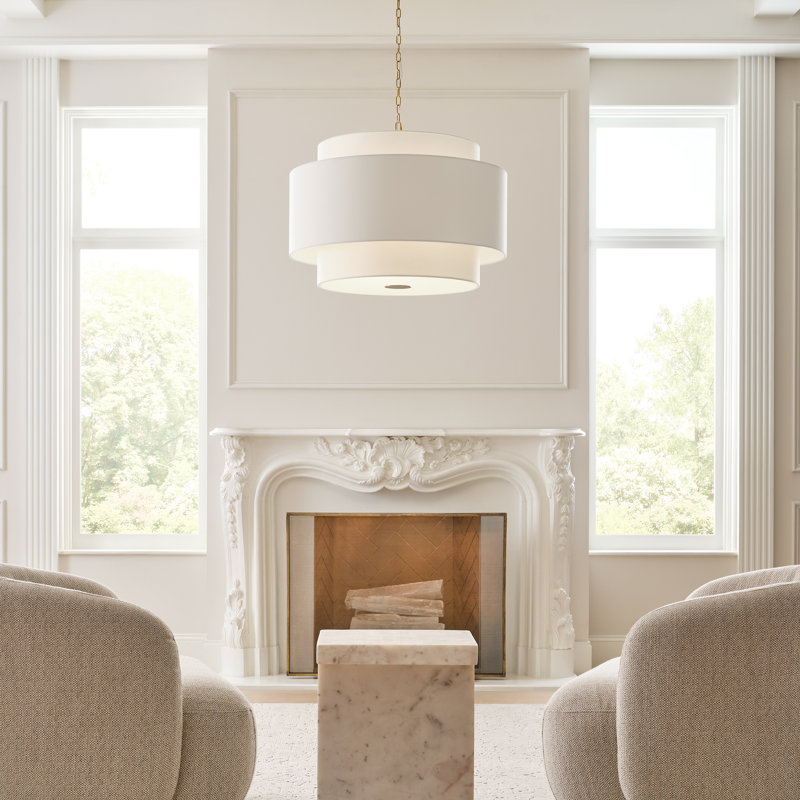 Sawyer Pendant, Polished Nickel, 27.38" H x 15" W x 15" D, 1