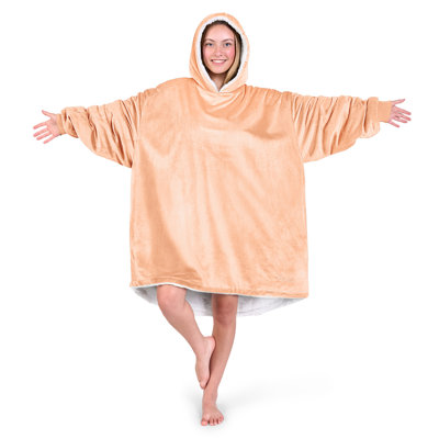 Wearable Hooded Sherpa Blanket