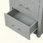 Grande armoire de rangement pour salle de bain, armoire de rangement autoportante avec deux tiroirs et tablette réglable, panneau de fibres à densité moyenne avec finition peinte-1268049956