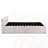 Boucle Thick Headboard Platform Bed-1938942866